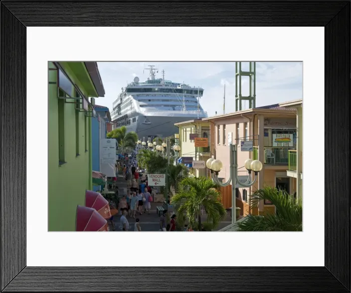 Framed Print : Heritage Quay, Cruising Boat, St. Johns, Antigua, Leeward Islands, West Indies Framed Print : Heritage Quay, Cruising Boat, St. Johns, Antigua, Leeward Islands, West Indies