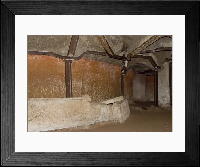 Framed Print : Etruscan necropolis of Madonna dell Olivo, Grotta della Regina, Tuscania