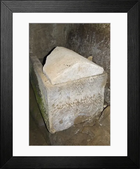 Framed Print : Etruscan necropolis of Madonna dell Olivo, Tomb of Curunas Family, Tuscania Framed Print : Etruscan necropolis of Madonna dell Olivo, Tomb of Curunas Family, Tuscania