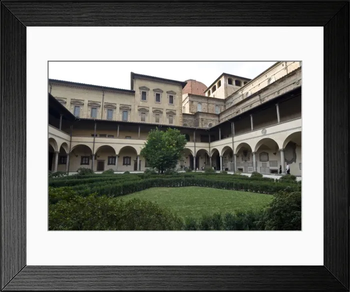 Framed Print : Chiostro dei Canonici (Chiostro di San Lorenzo), Church of San Lorenzo