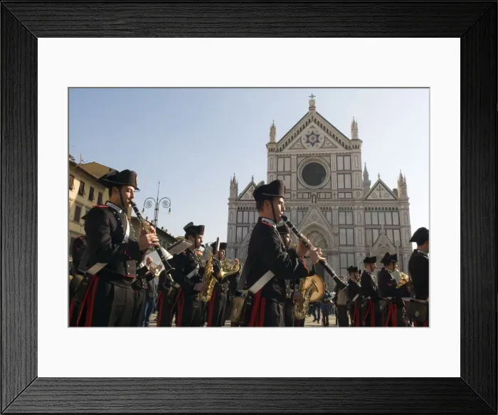 Framed Print : Carabinieris band in Santa Croce Square, Florence (Firenze), Tuscany, Italy, Europe Framed Print : Carabinieris band in Santa Croce Square, Florence (Firenze), Tuscany, Italy, Europe