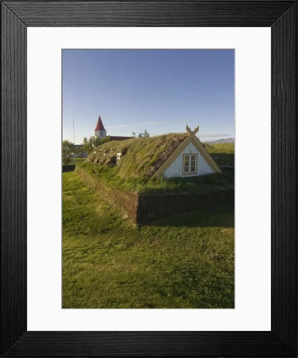 Framed Print : Turf farm, Glaumbaer, Iceland, Polar Regions Framed Print : Turf farm, Glaumbaer, Iceland, Polar Regions