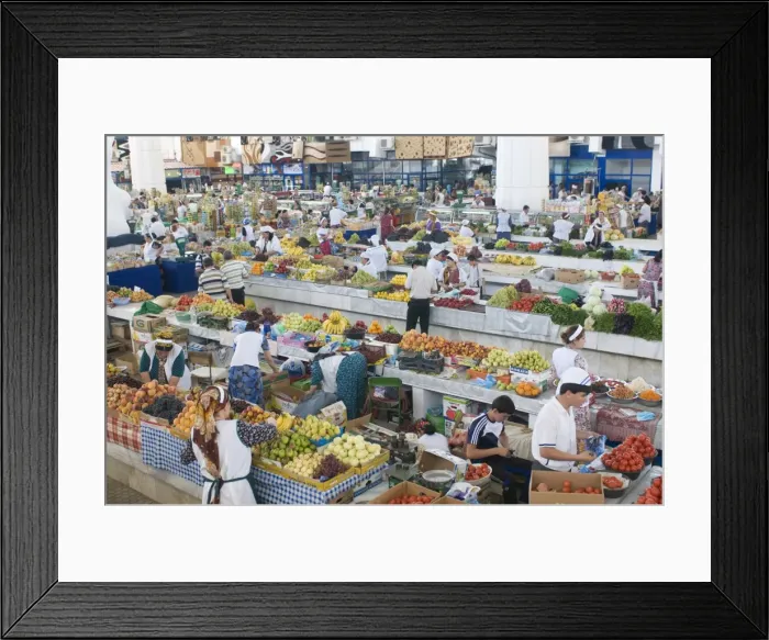 Framed Print : Vegetable bazaar of Ashgabad, Turkmenistan, Central Asia, Asia Framed Print : Vegetable bazaar of Ashgabad, Turkmenistan, Central Asia, Asia