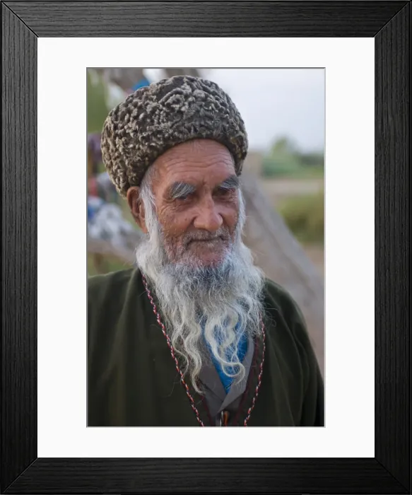 Framed Print : Portrait of a old man with beard, Merv, Turkmenistan, Central Asia, Asia Framed Print : Portrait of a old man with beard, Merv, Turkmenistan, Central Asia, Asia