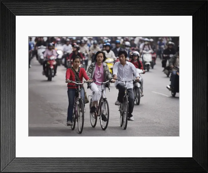 Framed Print : Children on bicycles, Hanoi, Vietnam, Indochina, Southeast Asia, Asia Framed Print : Children on bicycles, Hanoi, Vietnam, Indochina, Southeast Asia, Asia