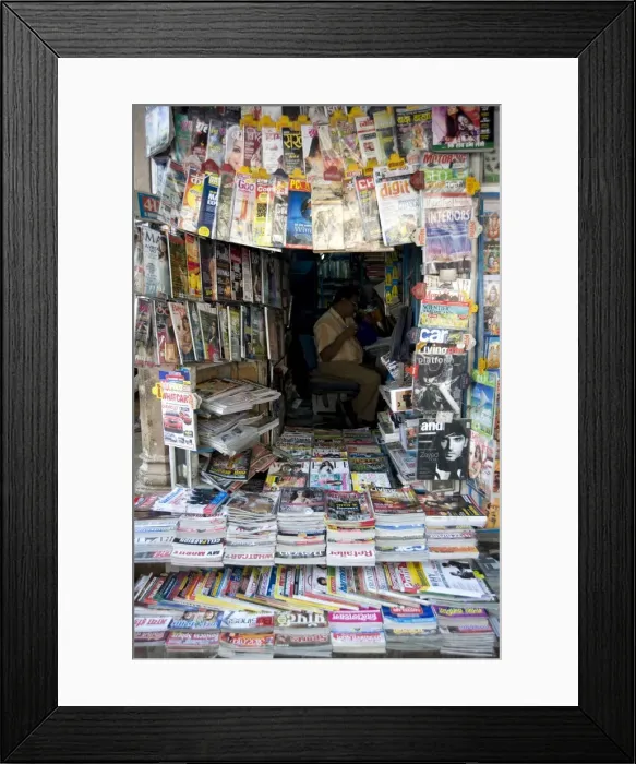 Framed Print : Books Corner, an excellent small bookshop in Jaipur, Rajasthan, India, Asia Framed Print : Books Corner, an excellent small bookshop in Jaipur, Rajasthan, India, Asia