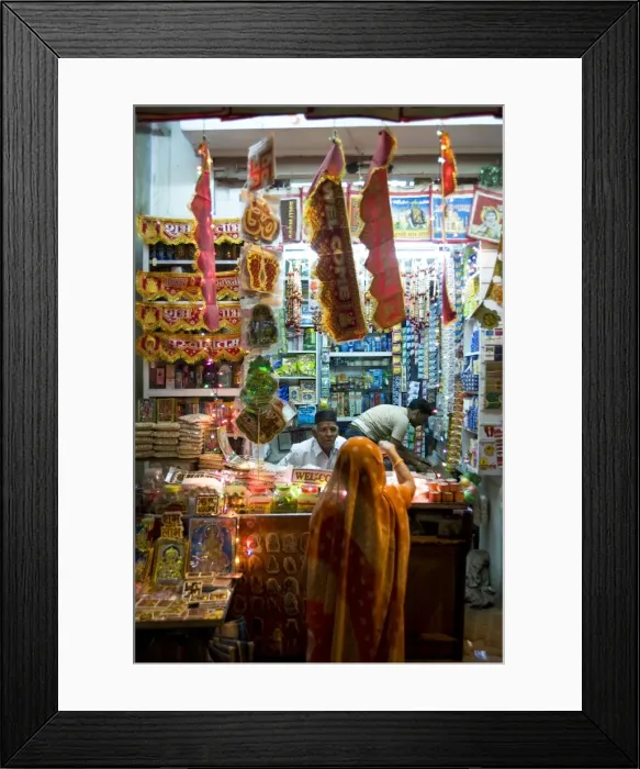 Framed Print : Small shop selling Diwali festival decorations, Udaipur, Rajasthan, India, Asia Framed Print : Small shop selling Diwali festival decorations, Udaipur, Rajasthan, India, Asia