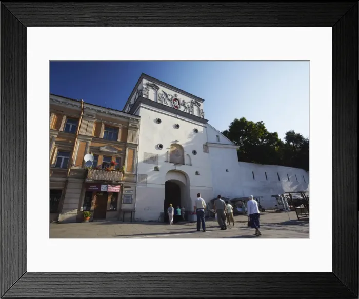 Framed Print : People walking through Gate of Dawn on their way to Mass, Vilnius, Lithuania Framed Print : People walking through Gate of Dawn on their way to Mass, Vilnius, Lithuania