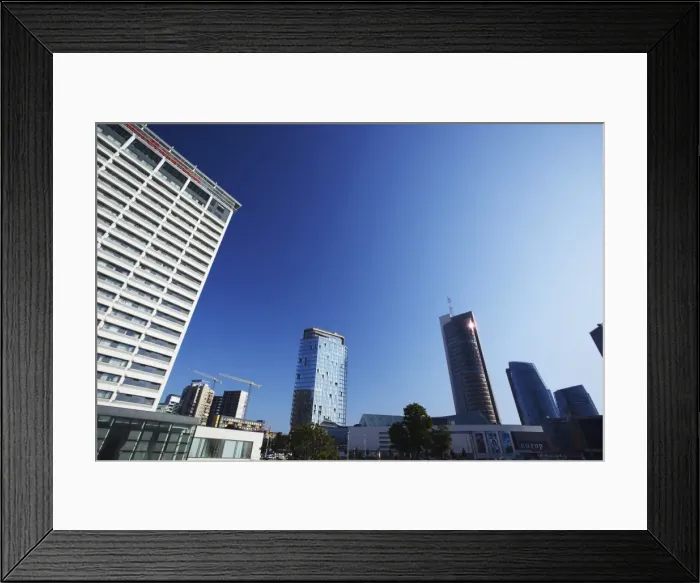 Framed Print : Skyscrapers In Business District, Vilnius, Lithuania, Baltic States, Europe Framed Print : Skyscrapers In Business District, Vilnius, Lithuania, Baltic States, Europe