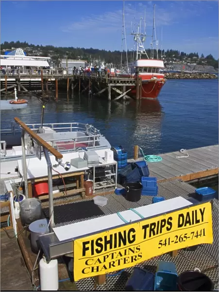 Fishing boats in the bay front area of Newport, Oregon, United States of America
