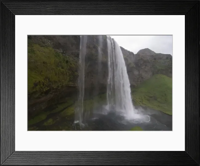 Framed Print : Big waterfall of Seljandsfoss, Iceland, Polar Regions Framed Print : Big waterfall of Seljandsfoss, Iceland, Polar Regions