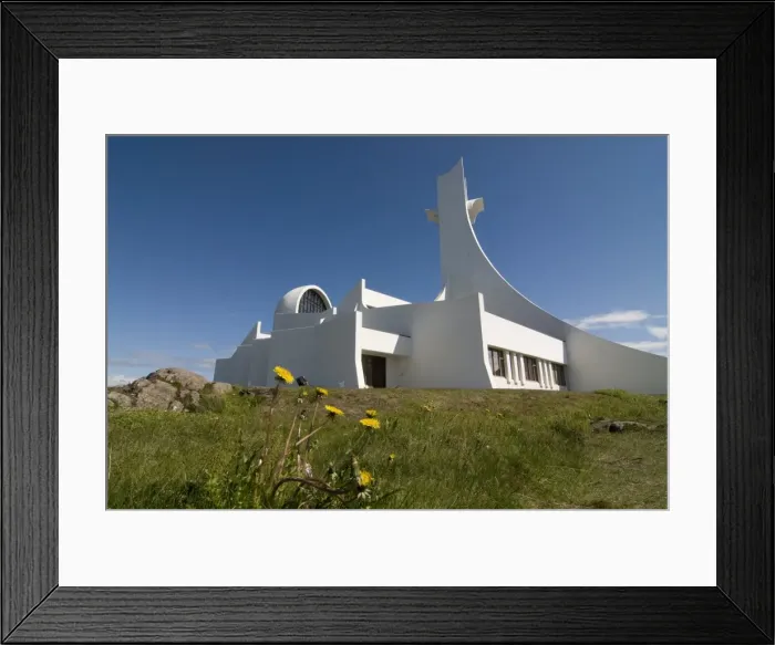 Framed Print : Very modern church, Stykkisholmur, Iceland, Polar Regions Framed Print : Very modern church, Stykkisholmur, Iceland, Polar Regions