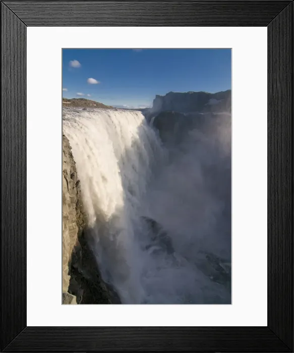 Framed Print : Waterfall splashing into gorge, Dettifoss, Jokulsarglijufur National Park Framed Print : Waterfall splashing into gorge, Dettifoss, Jokulsarglijufur National Park