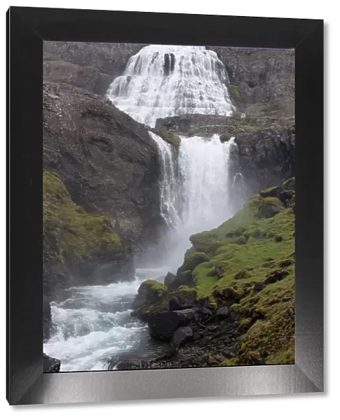 Huge Dynjandi waterfalls, Westfjords, Iceland, Polar Regions