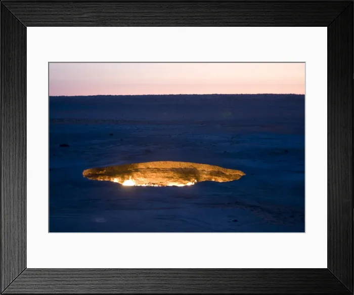 Framed Print : Darvaza Gas crater, Turkmenistan, Central Asia, Asia Framed Print : Darvaza Gas crater, Turkmenistan, Central Asia, Asia