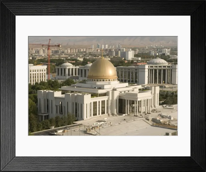 Framed Print : Imposing Parliament Palace with cupola, Ashgabad, Turkmenistan, Central Asia, Asia Framed Print : Imposing Parliament Palace with cupola, Ashgabad, Turkmenistan, Central Asia, Asia