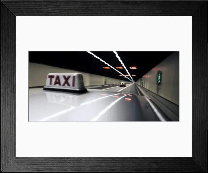Framed Print : Taxi, Cross-Harbour Tunnel, Hong Kong, China, Asia Framed Print : Taxi, Cross-Harbour Tunnel, Hong Kong, China, Asia