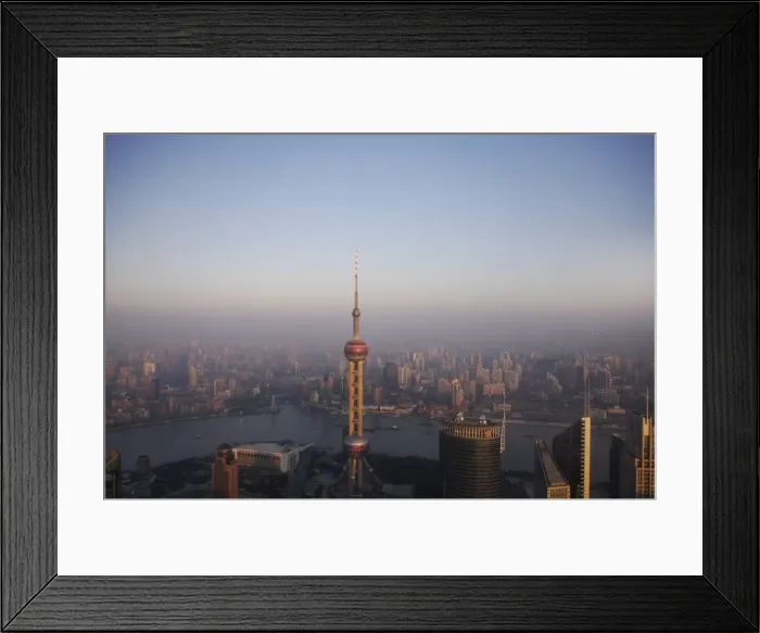 Framed Print : Pearl Tower at dawn, Shanghai, China, Asia Framed Print : Pearl Tower at dawn, Shanghai, China, Asia