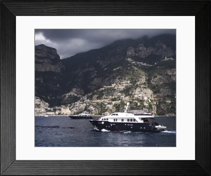 Framed Print : Yachts off the Amalfi Coast, Campania, Italy, Mediterranean, Europe Framed Print : Yachts off the Amalfi Coast, Campania, Italy, Mediterranean, Europe