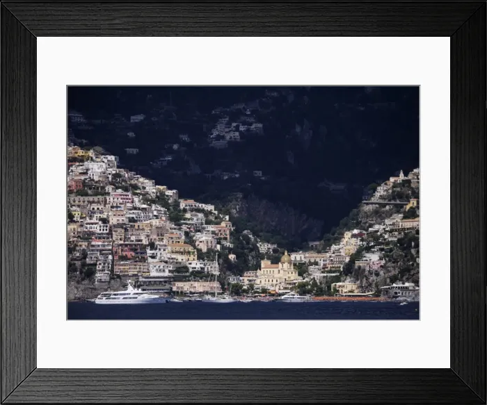 Framed Print : Amalfi from the Mediterranean, Campania, Italy, Europe Framed Print : Amalfi from the Mediterranean, Campania, Italy, Europe