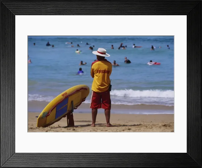 Framed Print : Life guard, Avalon Beach, New South Wales, Australia, Pacific Framed Print : Life guard, Avalon Beach, New South Wales, Australia, Pacific