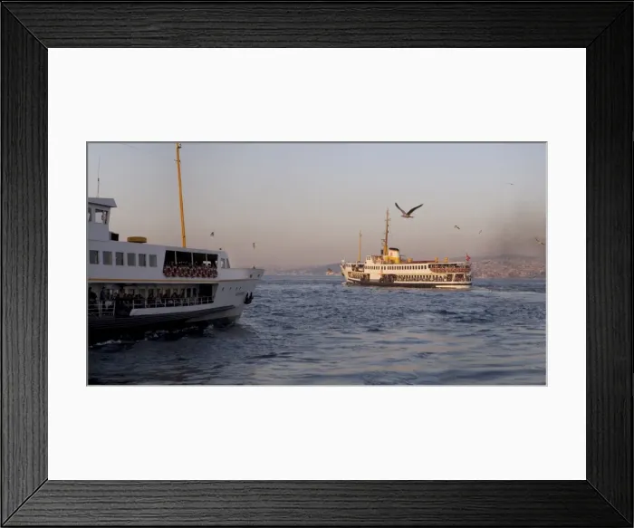 Framed Print : Ferries departing Istanbul, Turkey, Europe Framed Print : Ferries departing Istanbul, Turkey, Europe