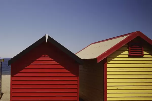 Row of beach huts, Melbourne, Victoria, Australia, Pacific