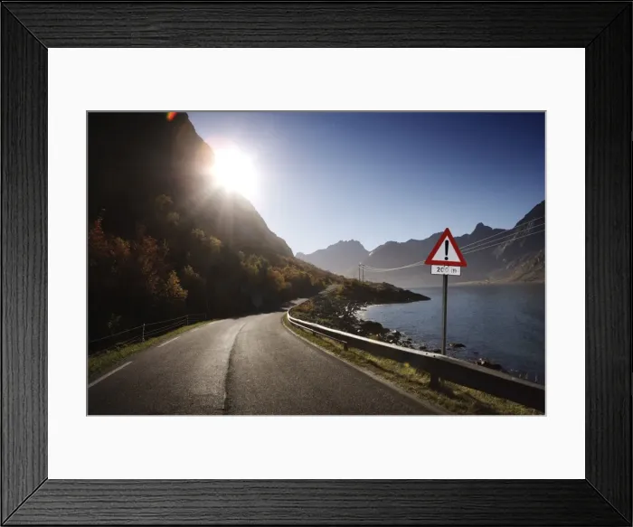 Framed Print : Deserted road Lofoten Islands, Norway, Scandinavia, Europe Framed Print : Deserted road Lofoten Islands, Norway, Scandinavia, Europe
