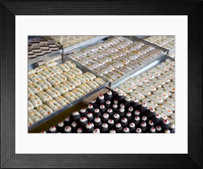 Framed Print : Diwali sweets for sale in Jaipur shop, Rajasthan, India, Asia Framed Print : Diwali sweets for sale in Jaipur shop, Rajasthan, India, Asia