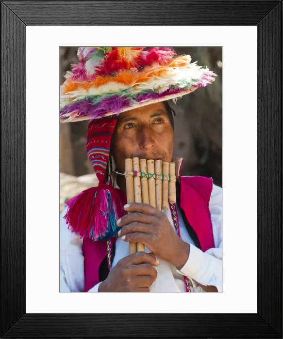 Framed Print : Local residents of Taquile Island, Lake Titicaca, Peru, South America Framed Print : Local residents of Taquile Island, Lake Titicaca, Peru, South America