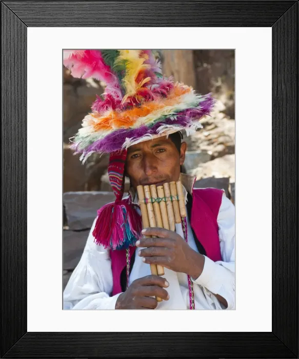 Framed Print : Local residents of Taquile Island, Lake Titicaca, Peru, South America Framed Print : Local residents of Taquile Island, Lake Titicaca, Peru, South America