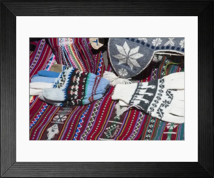 Framed Print : Souvenirs on Taquile Island, Lake Titicaca, Peru, South America Framed Print : Souvenirs on Taquile Island, Lake Titicaca, Peru, South America