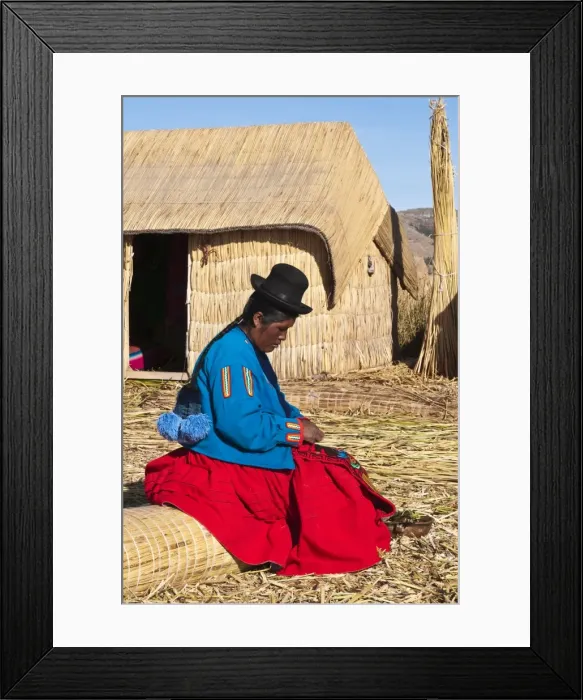 Framed Print : Uros Island, Lake Titicaca, Peru, South America Framed Print : Uros Island, Lake Titicaca, Peru, South America