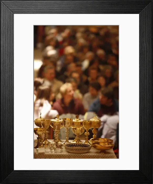 Framed Print : Liturgical objects, Taninges, Haute Savoie, France, Europe Framed Print : Liturgical objects, Taninges, Haute Savoie, France, Europe
