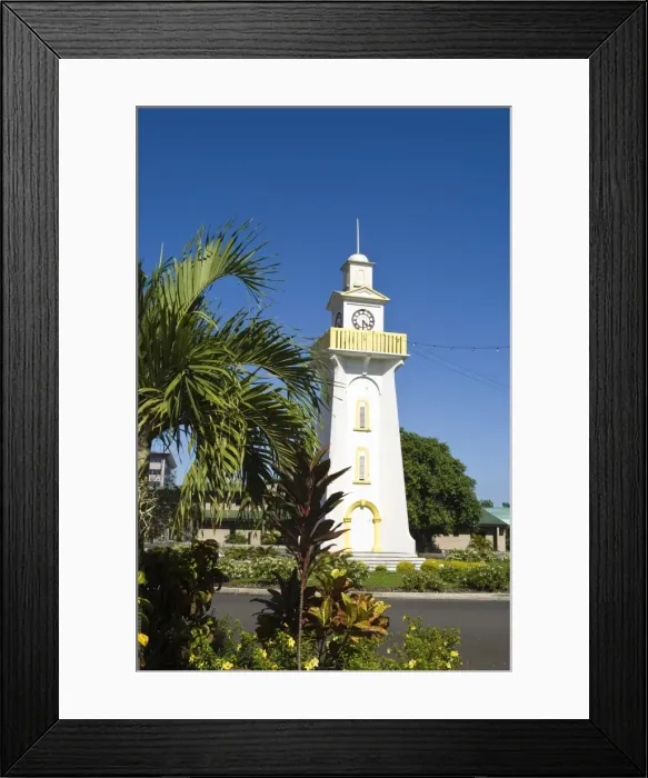 Framed Print : Town clock, Apia, Upolu Island, Western Samoa, South Pacific, Pacific Framed Print : Town clock, Apia, Upolu Island, Western Samoa, South Pacific, Pacific
