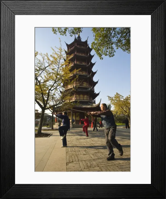 Framed Print : Red Plum Park, Changzhou, Jiangsu, China, Asia