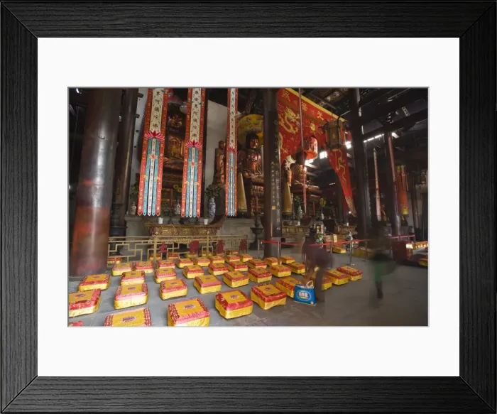 Framed Print : Interior, Tianning Temple, Changzhou, Jiangsu, China Framed Print : Interior, Tianning Temple, Changzhou, Jiangsu, China
