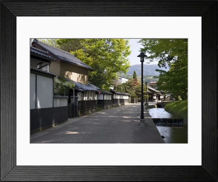 Framed Print : Quaint street lined with traditional residences in Matsushiro town, Nagano Prefecture Framed Print : Quaint street lined with traditional residences in Matsushiro town, Nagano Prefecture