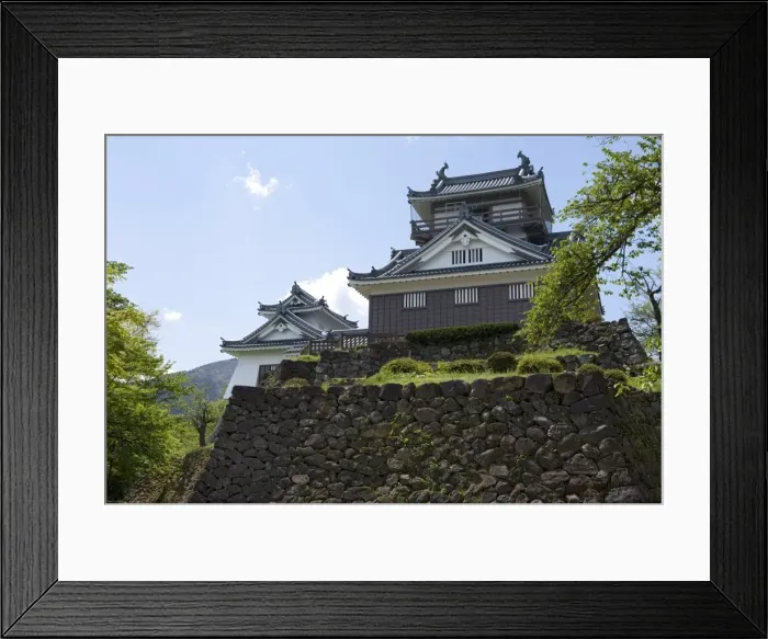 Framed Print : Echizen-Ono Castle atop Kameyama mountain in Fukui, Japan, Asia Framed Print : Echizen-Ono Castle atop Kameyama mountain in Fukui, Japan, Asia
