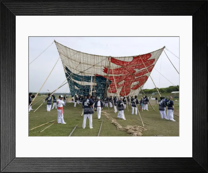 Framed Print : Sagami Kite Festival which boasts the largest kite in Japan at over 14 meters square Framed Print : Sagami Kite Festival which boasts the largest kite in Japan at over 14 meters square
