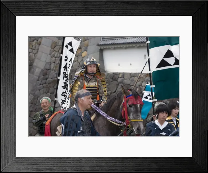 Framed Print : Samurai in the Odawara Hojo Godai Festival held in May at Odawara Castle in Kanagawa Framed Print : Samurai in the Odawara Hojo Godai Festival held in May at Odawara Castle in Kanagawa