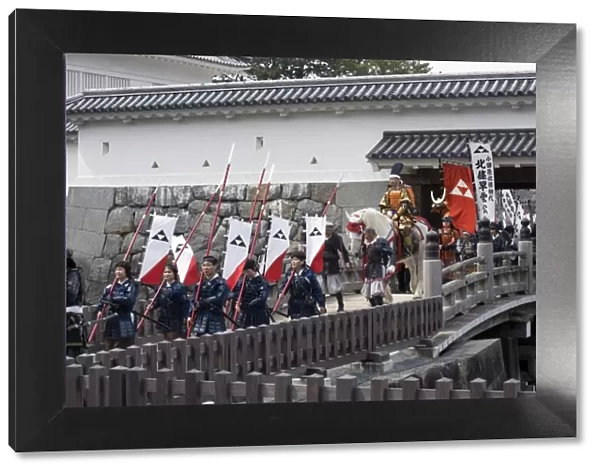 Samurai in the Odawara Hojo Godai Festival held in May at Odawara Castle in Kanagawa