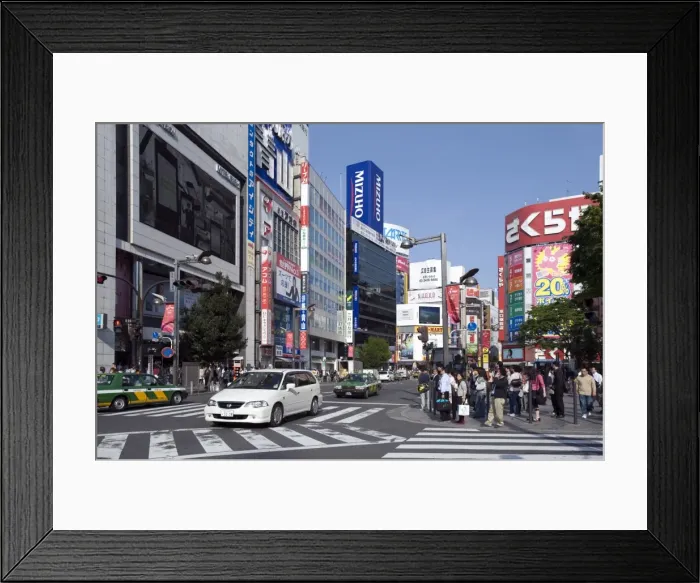 Framed Print : Giant Studio Alta TV screen in East Shinjuku district of Tokyo in front of the JR train station Framed Print : Giant Studio Alta TV screen in East Shinjuku district of Tokyo in front of the JR train station
