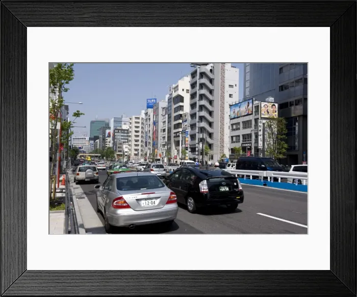 Framed Print : View of Aoyama-dori Street in the Omotesando neighborhood of the Minato ward Framed Print : View of Aoyama-dori Street in the Omotesando neighborhood of the Minato ward