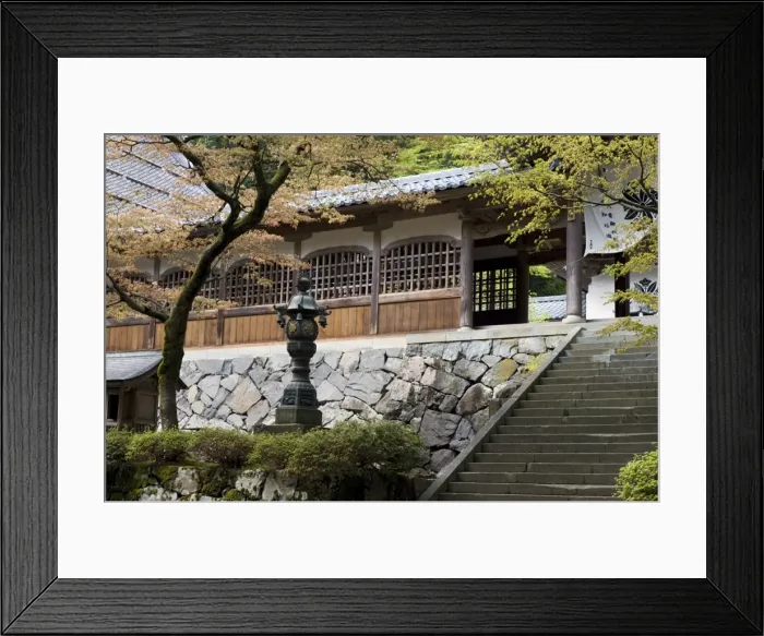 Framed Print : Stairway at Chujakumon gate at Eiheiji Temple, headquarters of Soto sect of Zen Buddhism Framed Print : Stairway at Chujakumon gate at Eiheiji Temple, headquarters of Soto sect of Zen Buddhism