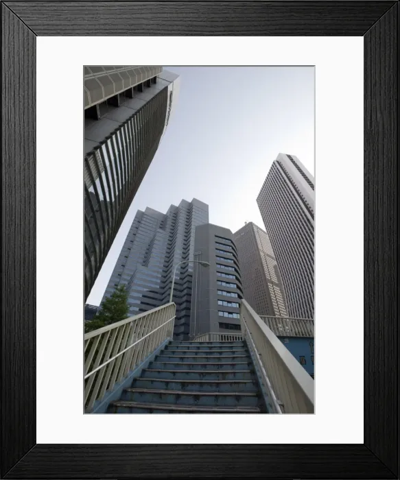 Framed Print : The first true skyscrapers in Japan are these in West Shinjuku, Tokyo, Japan