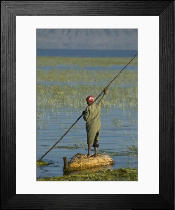 Framed Print : Reed boat on Awasa Lake, Rift Valley region, Ethiopia, Africa Framed Print : Reed boat on Awasa Lake, Rift Valley region, Ethiopia, Africa