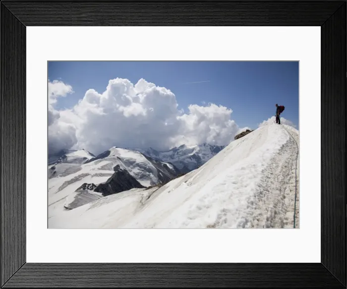 Framed Print : Reaching the summit of Mount Cevedale, 3769 m, Ortler Alps, South Tyrol, Italy, Europe Framed Print : Reaching the summit of Mount Cevedale, 3769 m, Ortler Alps, South Tyrol, Italy, Europe
