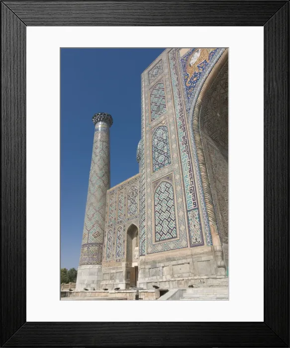 Framed Print : Sher Dor Medressa at the Registan, UNESCO World Heritage Site, Samarkand