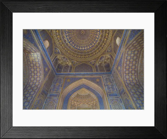 Framed Print : Interior of Tilla Kari Medressa at the Registan, UNESCO World Heritage Site Framed Print : Interior of Tilla Kari Medressa at the Registan, UNESCO World Heritage Site